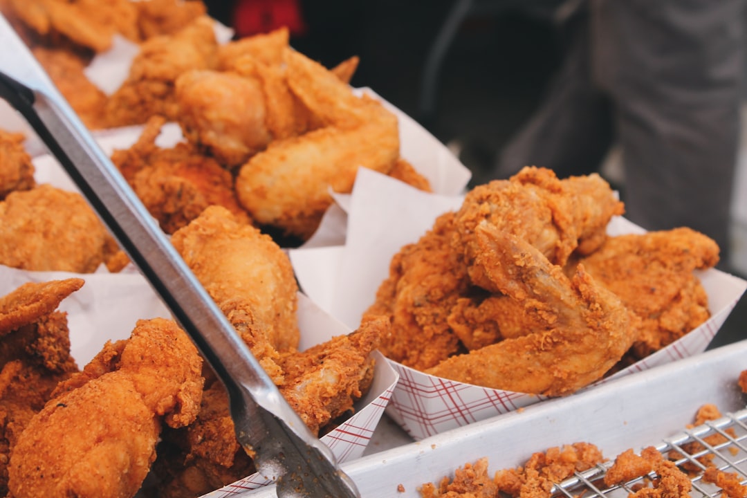 Fried chicken on paper, soul food style