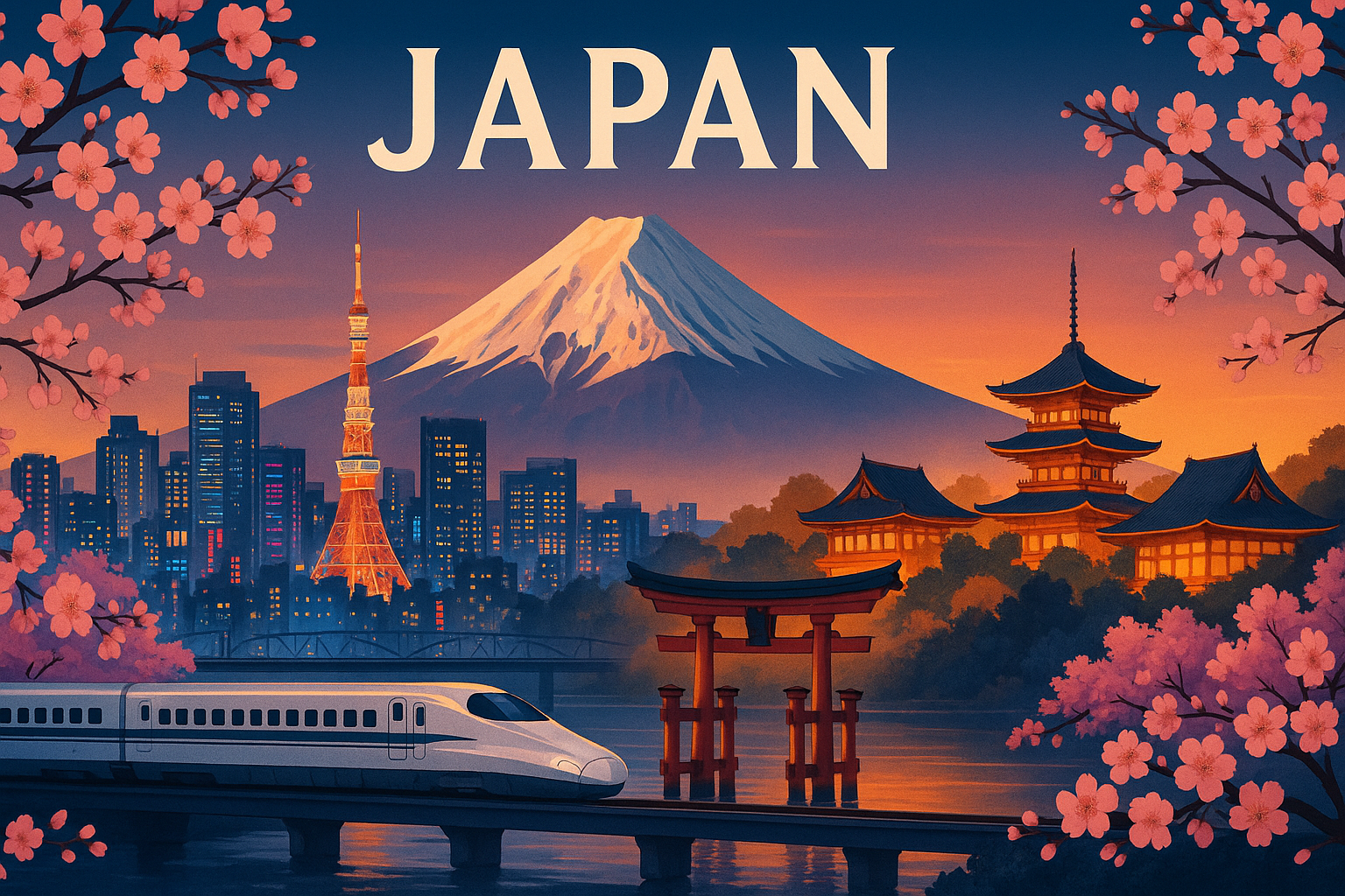 Japon en 15 jours : itinéraire de Tokyo à Kyoto avec le Mont Fuji en arrière-plan