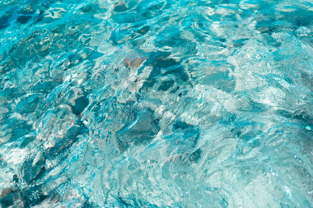 Crystal-clear blue spring water glowing in the sun