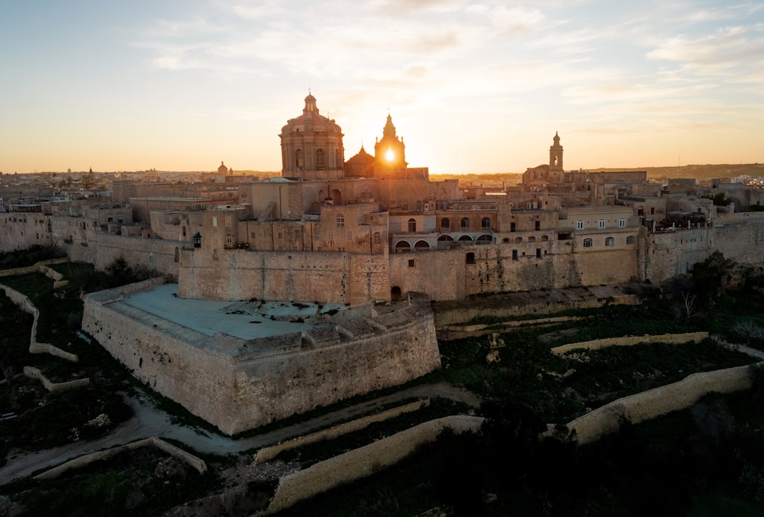 Vue de Mdina au coucher du soleil, Malte